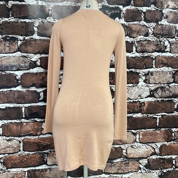 ARITZIA WILFRED FREE Dress Bodycon V-neck Long Sleeves Stretchy Size XS - Picture 10 of 16